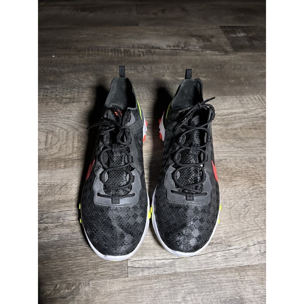 Nike React Element 55 sneakers in the "Black/Flash Crimson" Size 12 - Picture 4 of 5